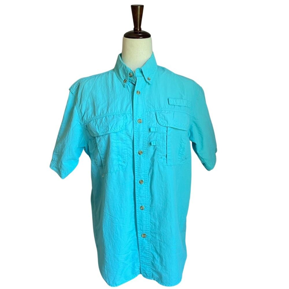 Magellan Outdoors MagWick Fisherman Fishing Shirt Menβs Vented XS Teal